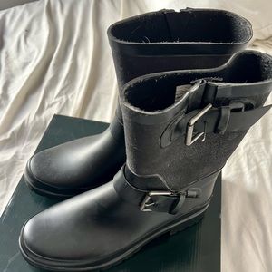 Polo Ralph Lauren Mora ll Rain Boots Womens Size 9 Black Great Shape!